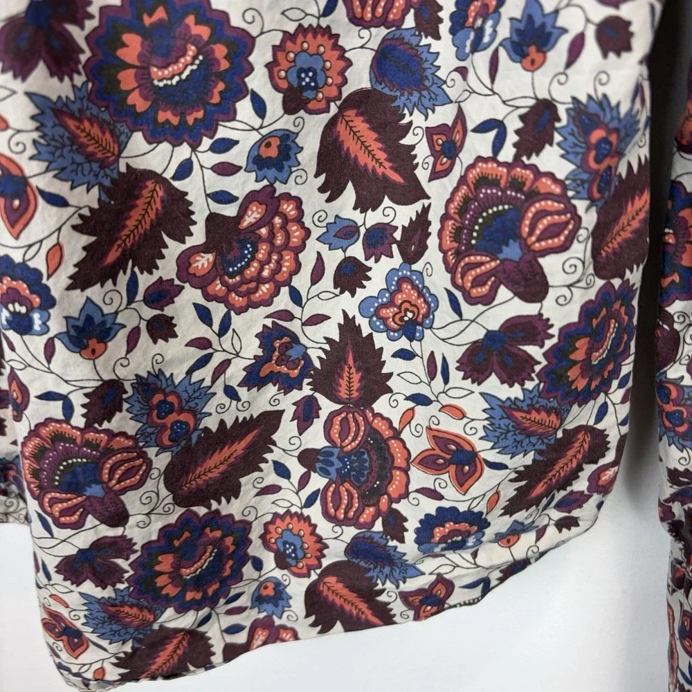 Scotch & Soda Shirt Mens Medium Pearl Snap Button Up Floral Western Casual